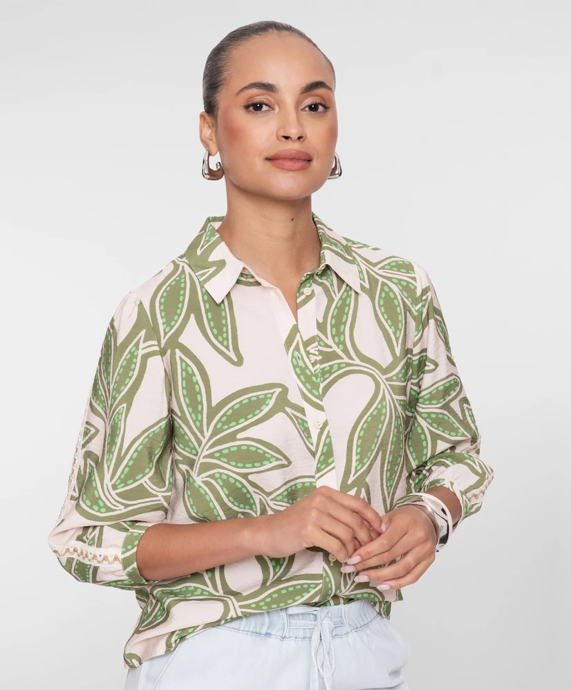 Geisha Blouse Leaves