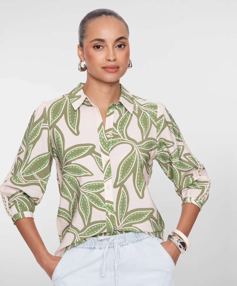 Geisha Blouse Leaves