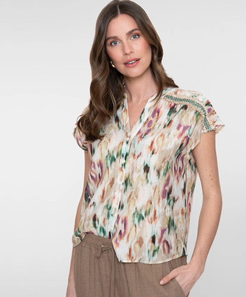 Geisha Blouse Print