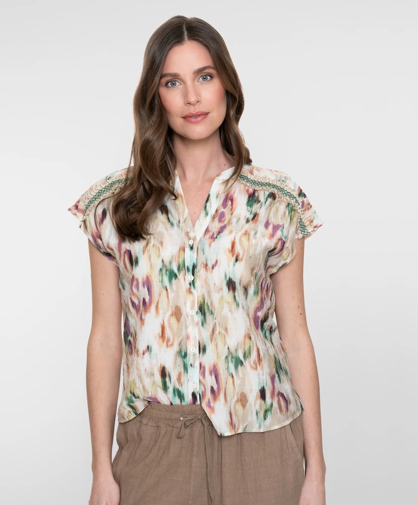 Geisha Blouse Print