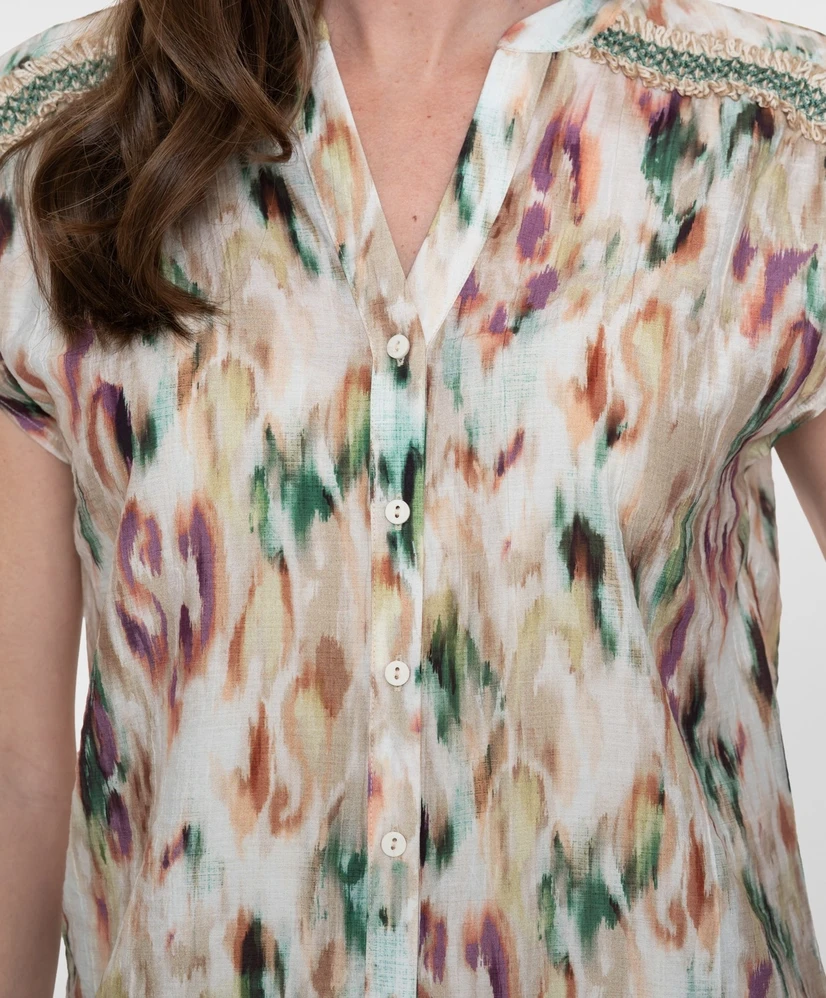 Geisha Blouse Print