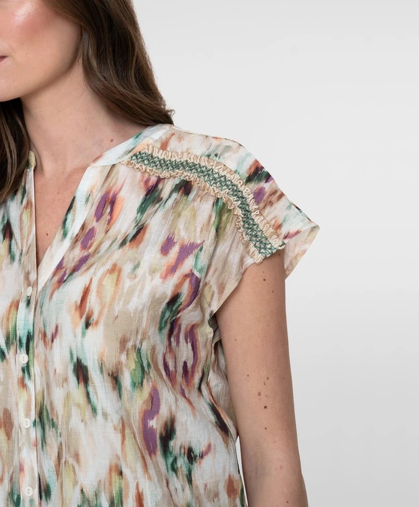 Geisha Blouse Print