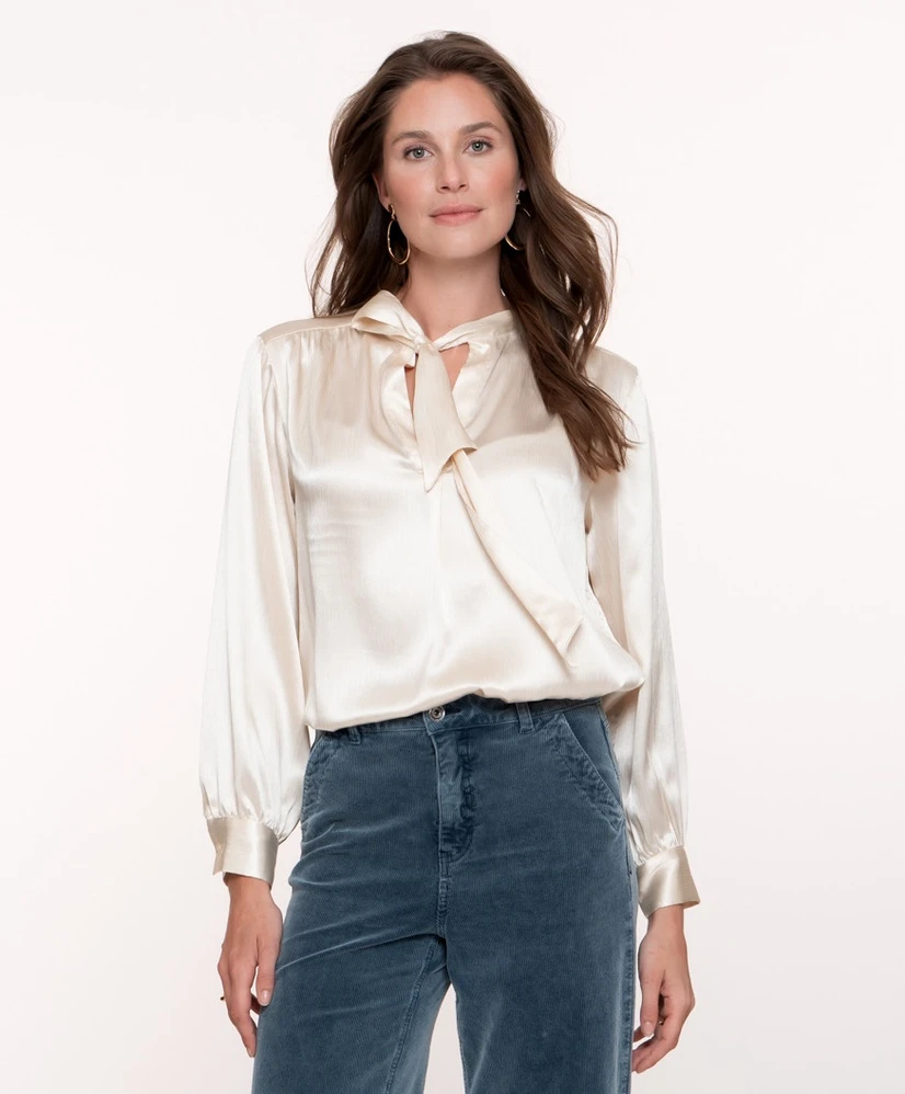 Geisha Blouse Satin Bow
