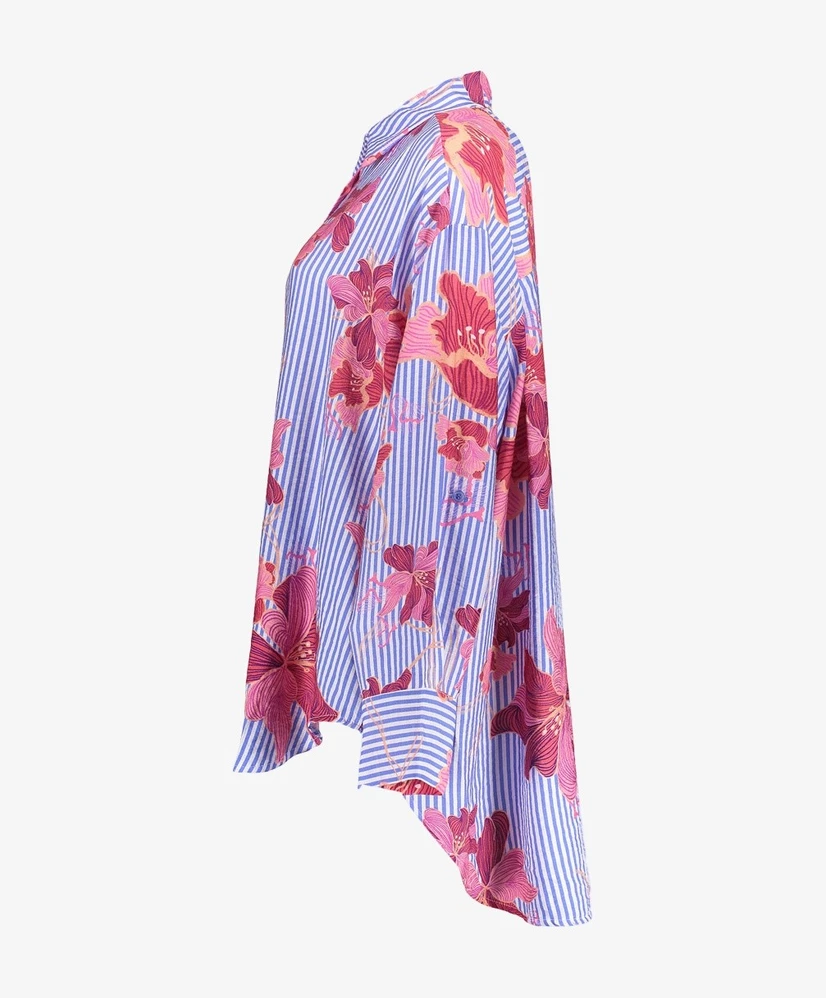 Geisha Blouse Stripe Bloemenprint