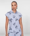 Geisha Blouse Stripe Palmbomen