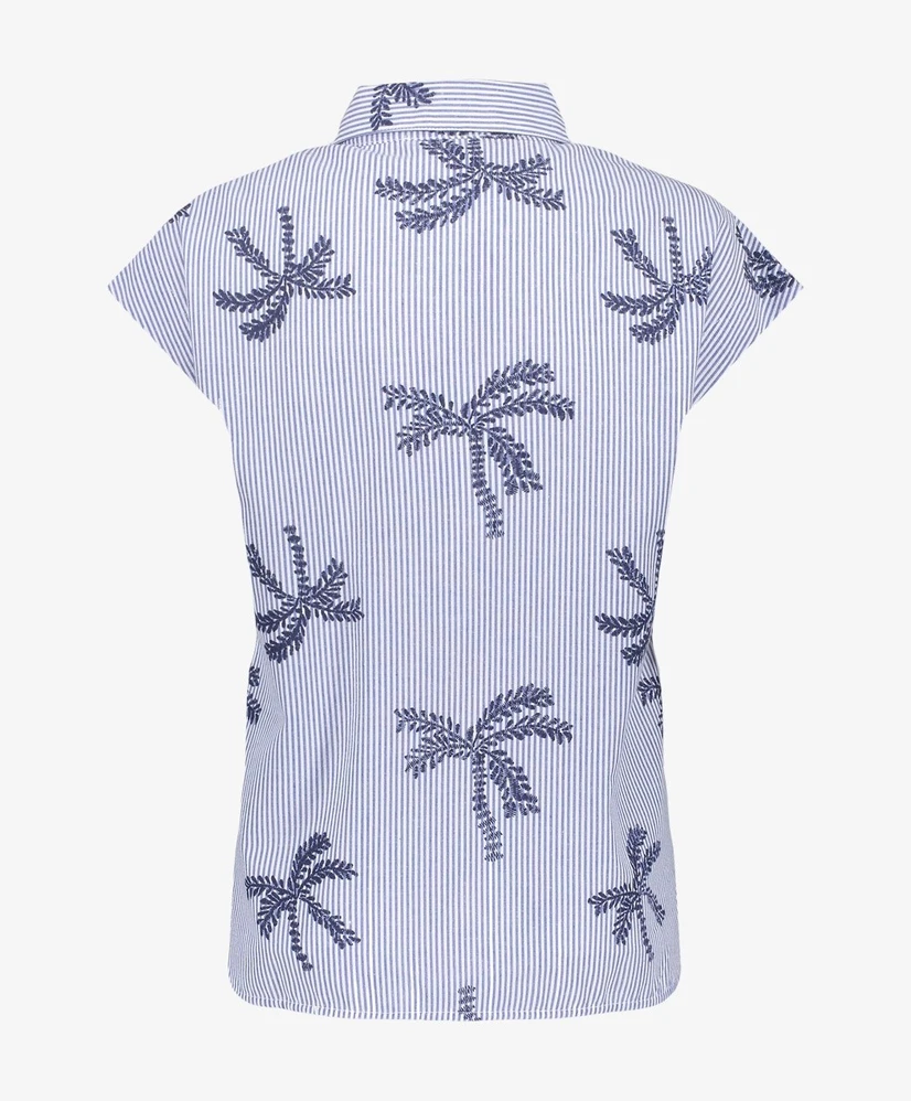 Geisha Blouse Stripe Palmbomen
