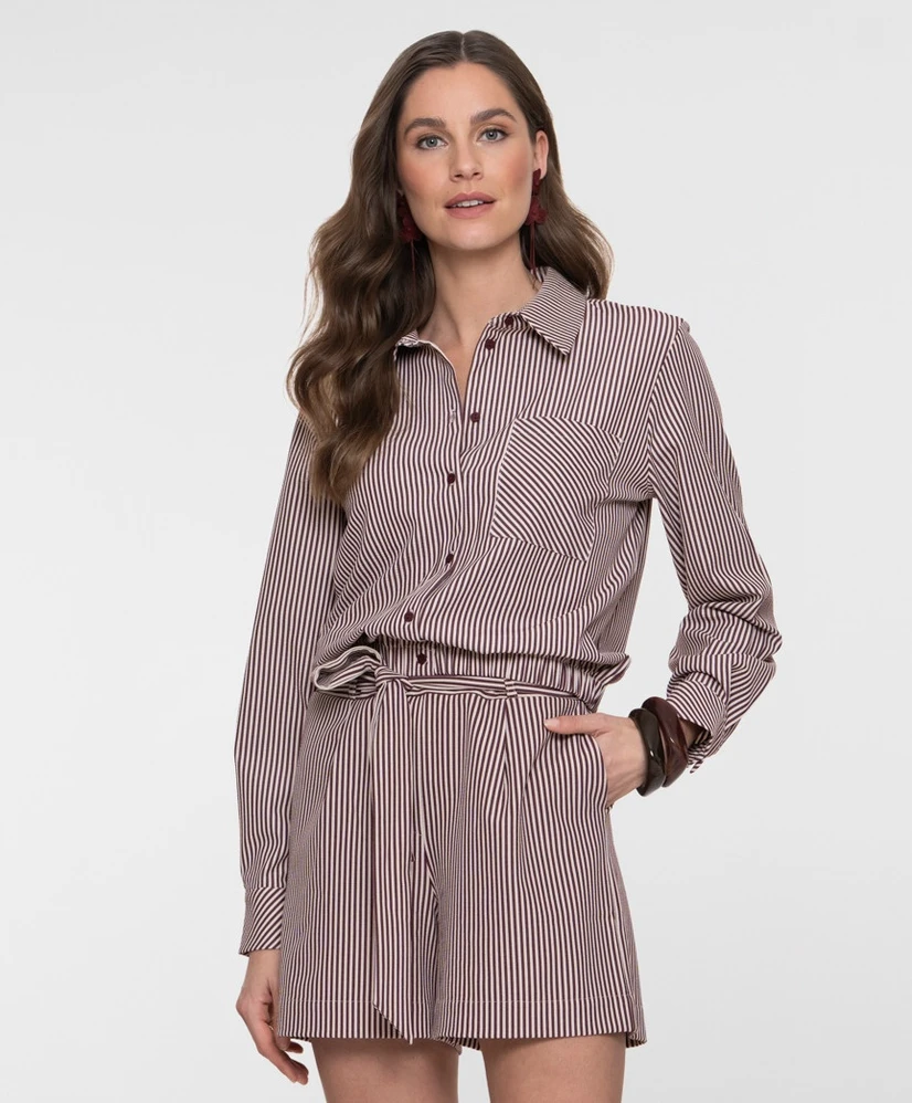 Geisha Blouse Striped