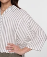 Geisha Blouse Stripes Lurex