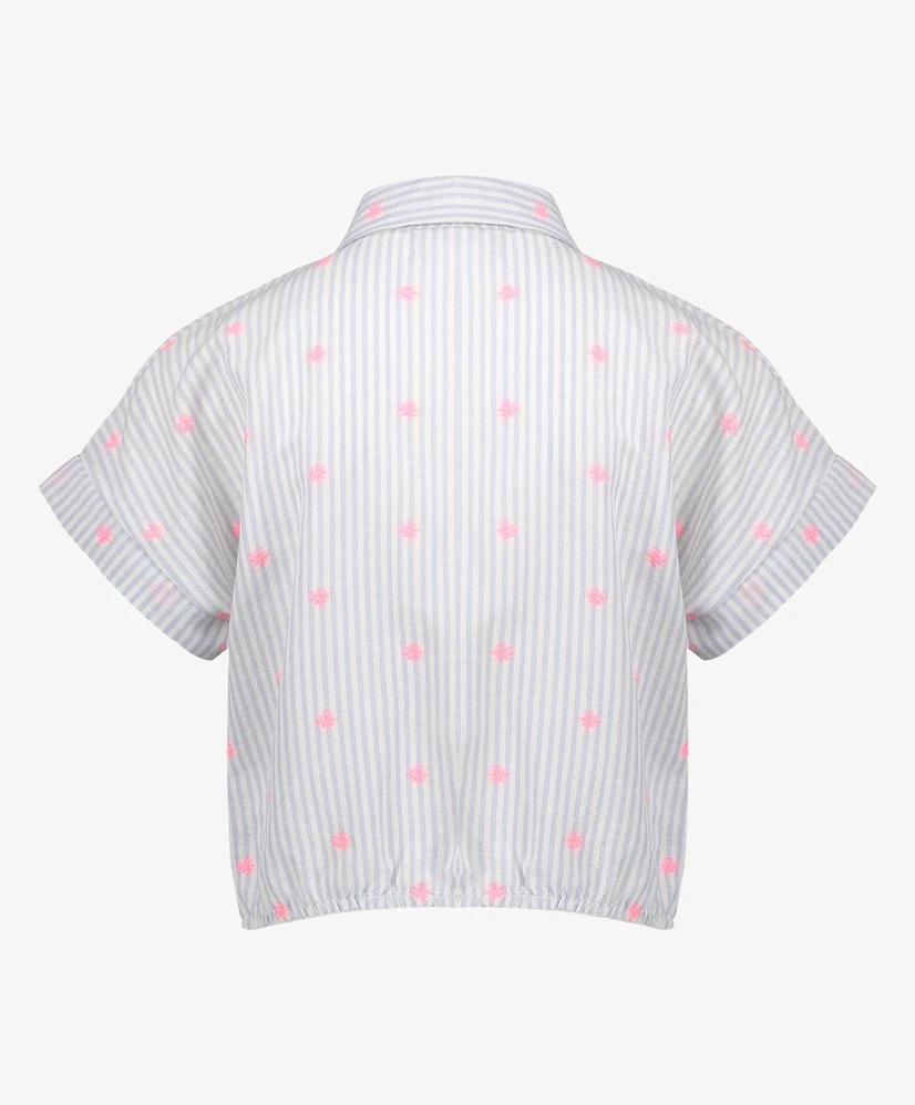 Geisha Girls Blouse Neon Flower