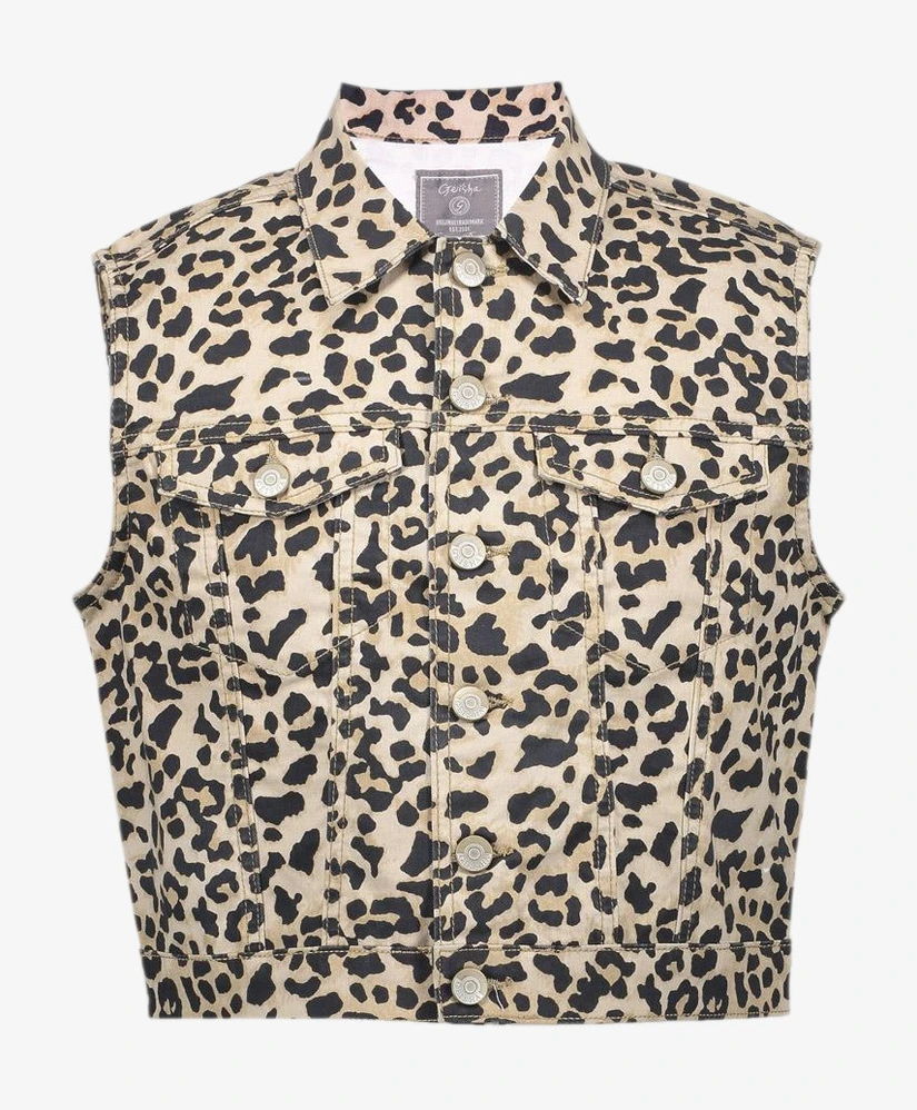 Geisha Girls Gilet Leopard