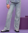 Geisha Girls Jeans Wide Leg Rhinestones