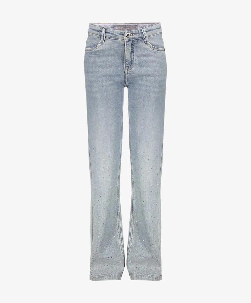 Geisha Girls Jeans Wide Leg Rhinestones