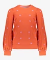 Geisha Girls Sweater Embroiderd Flowers