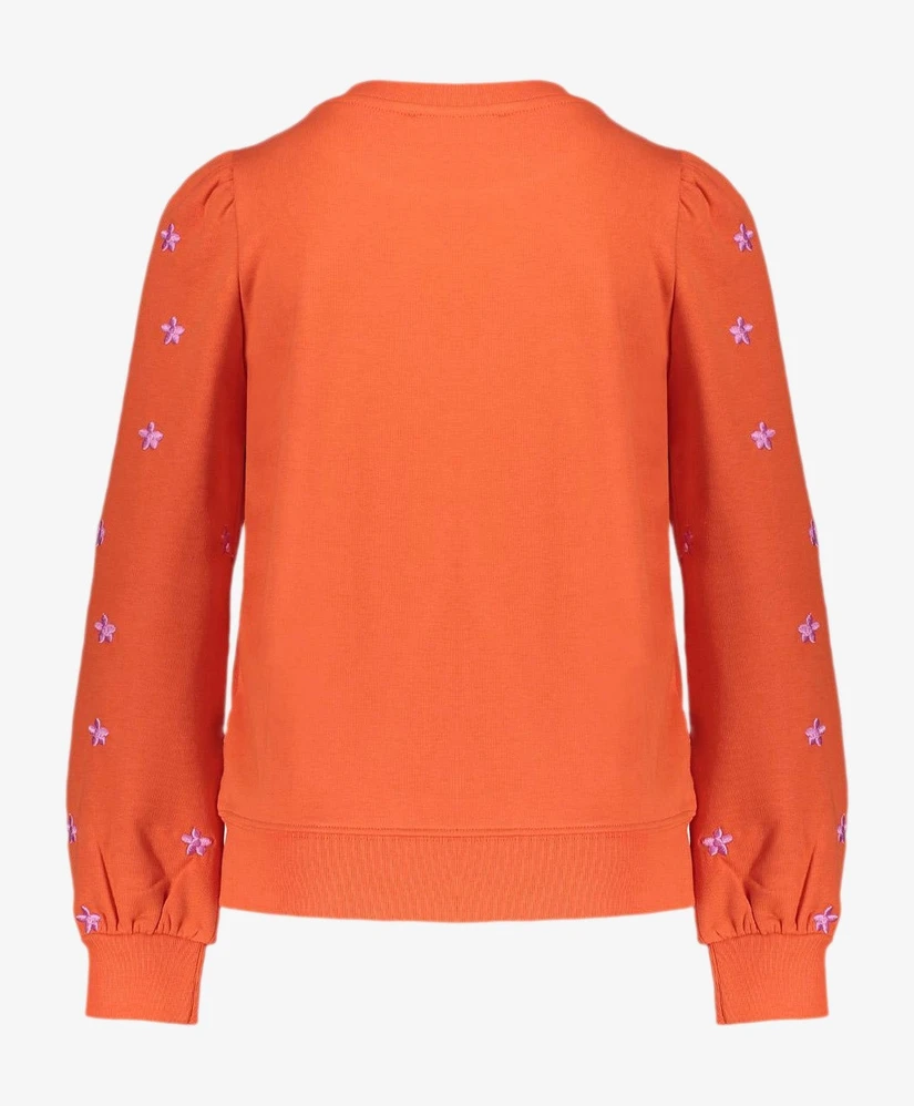Geisha Girls Sweater Embroiderd Flowers