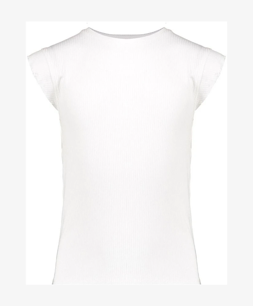 Geisha Girls T-shirt Rib Ruffle Sleeves