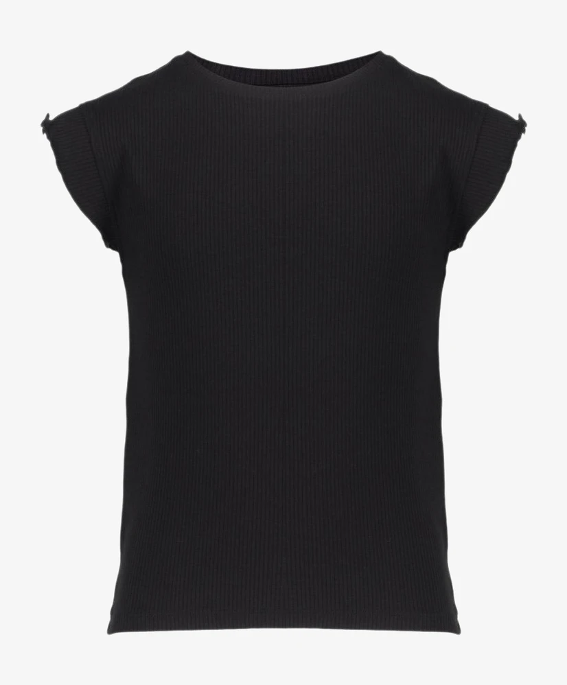 Geisha Girls T-shirt Rib Ruffle Sleeves