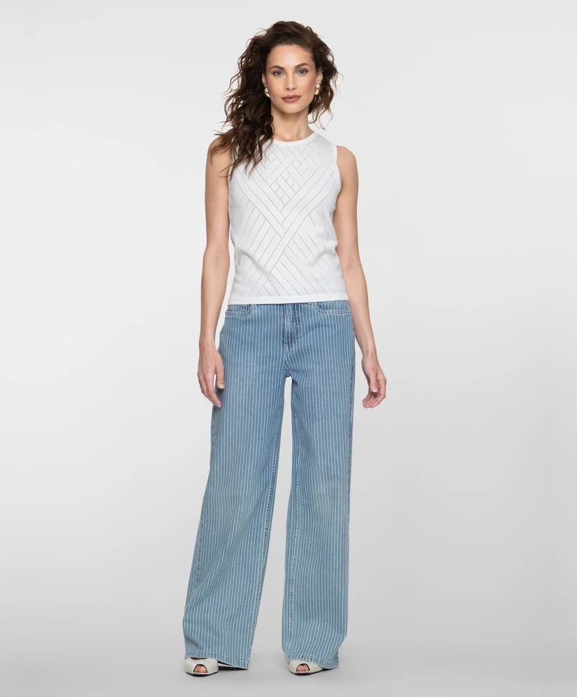 Geisha Jeans Wide Fit Stripe
