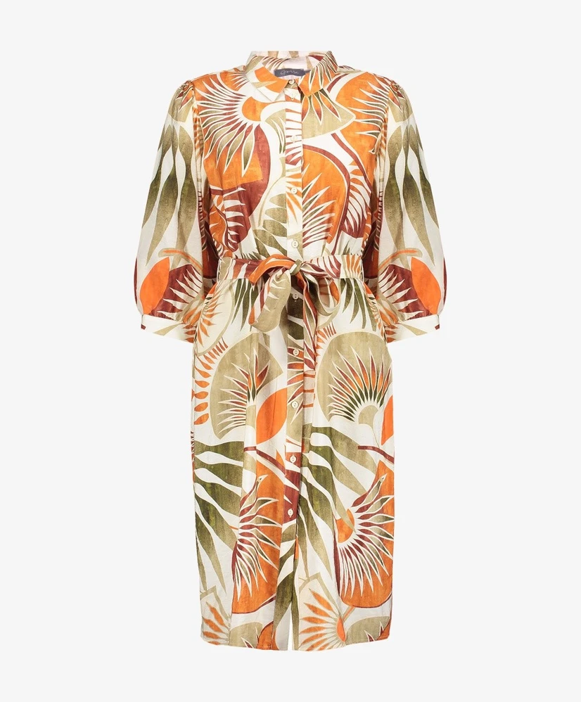 Geisha Jurk Waaier Print