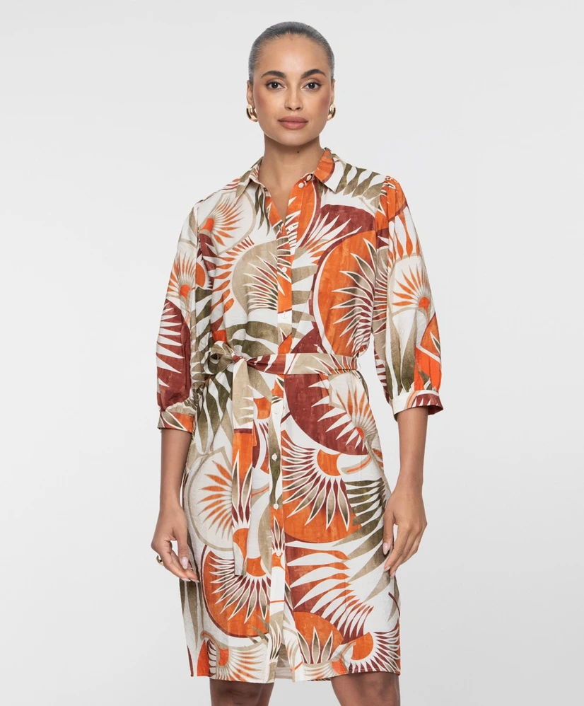 Geisha Jurk Waaier Print