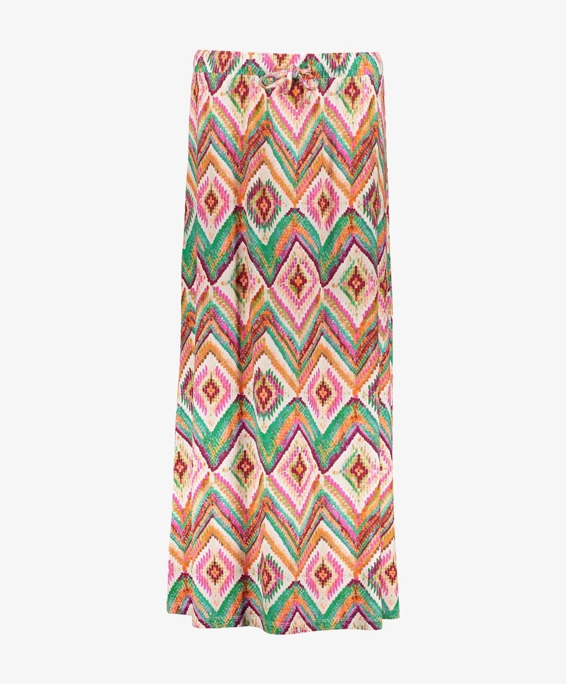 Geisha Maxi Rok Jersey Allover Print