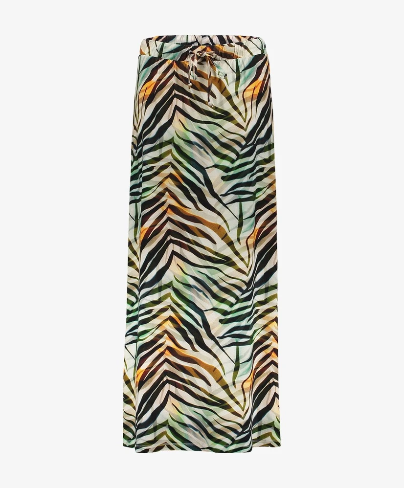 Geisha Maxi Rok Jersey Allover Print