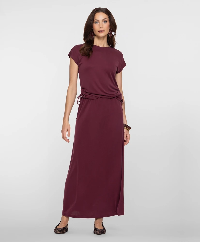 Geisha Maxi Rok Split Effen