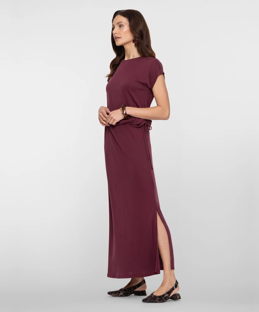 Geisha Maxi Rok Split Effen