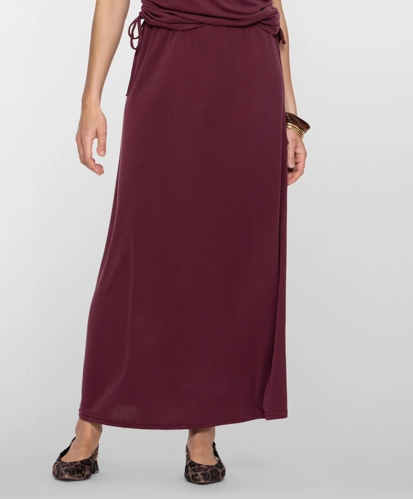 Geisha Maxi Rok Split Effen