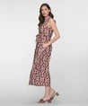 Geisha Midi Jurk Allover Aztec Print