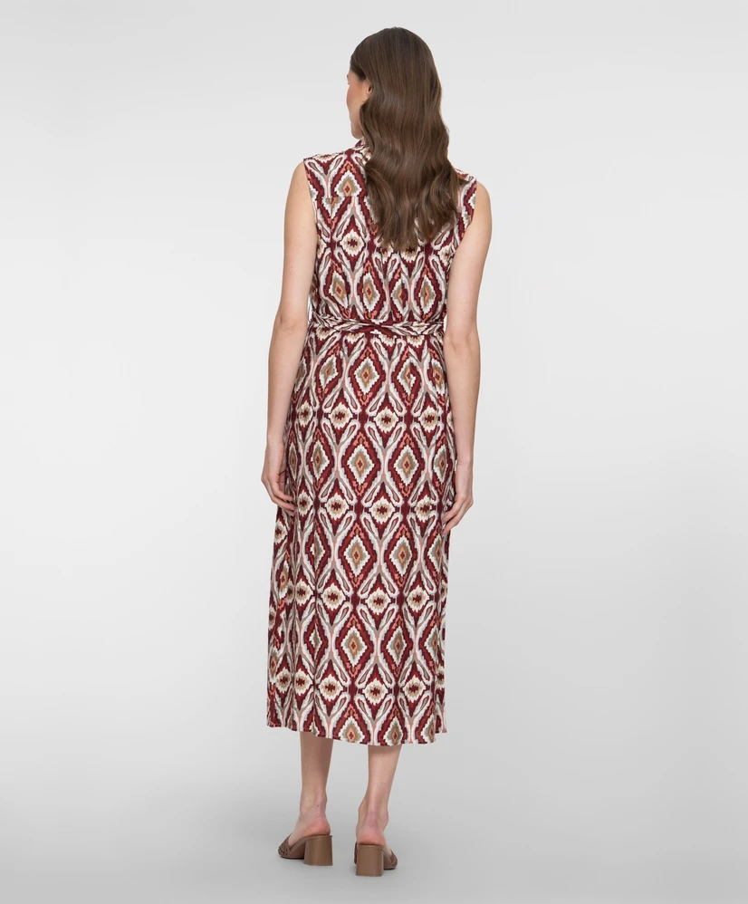 Geisha Midi Jurk Allover Aztec Print
