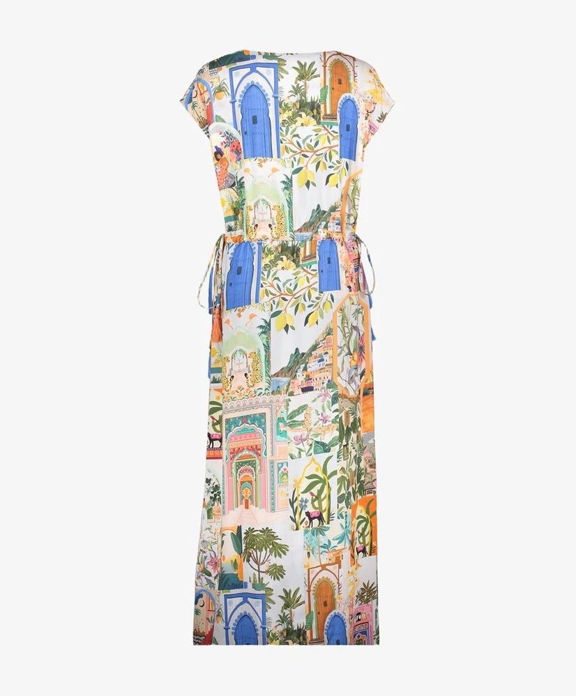Geisha Midi Jurk Allover Print