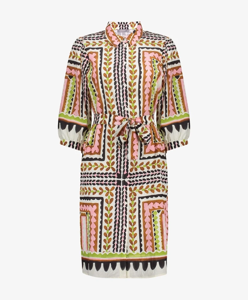 Geisha Midi Jurk Allover Print