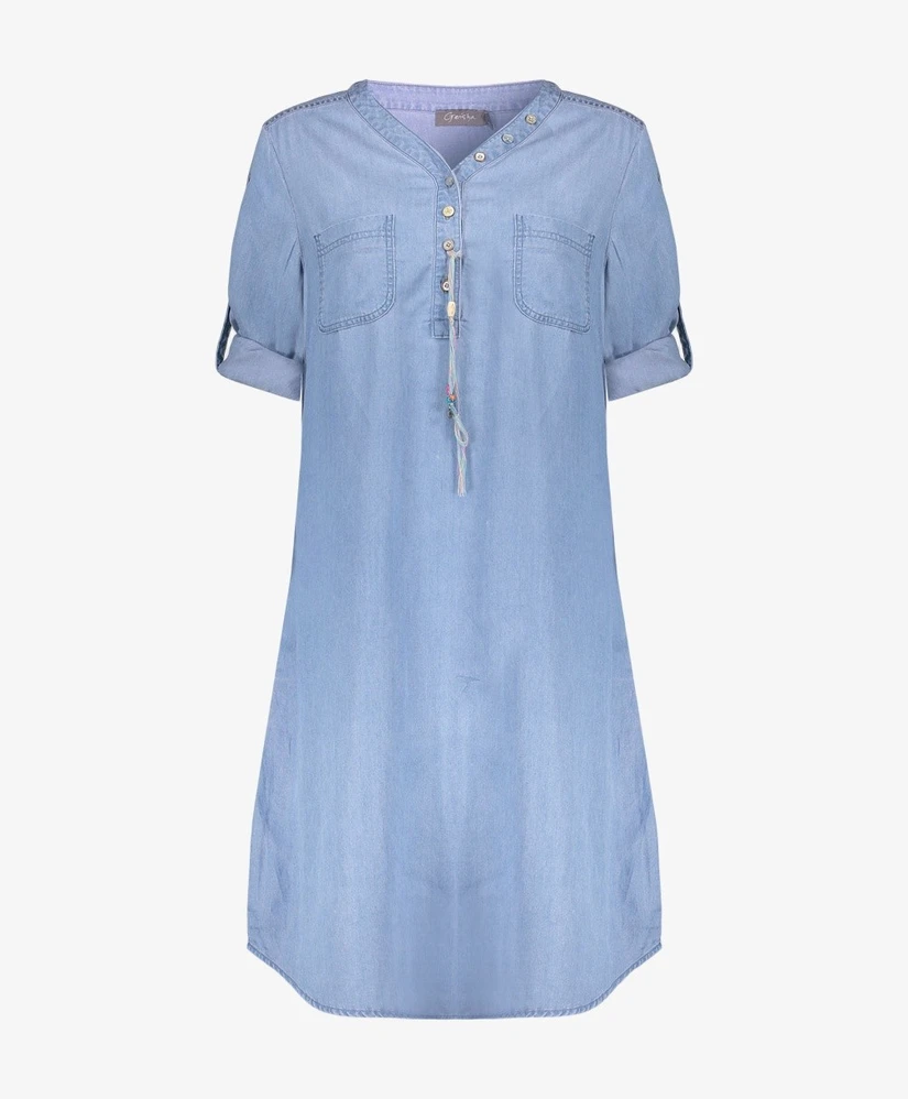Geisha Midi Jurk Denim