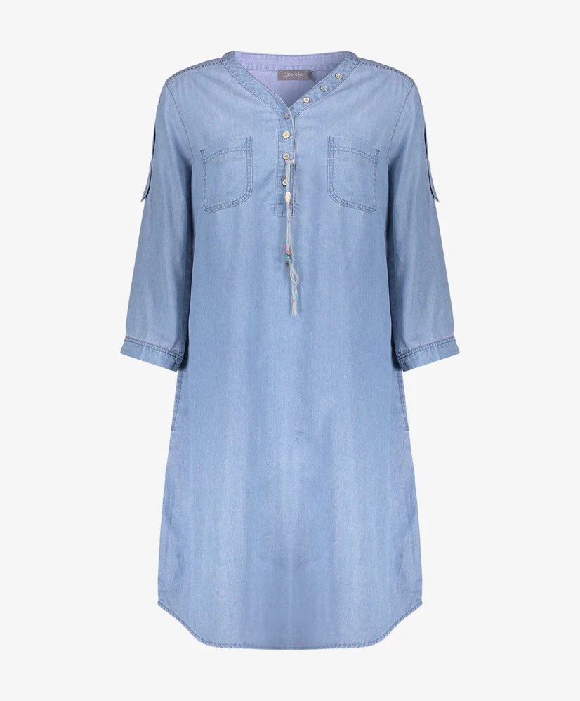 Geisha Midi Jurk Denim