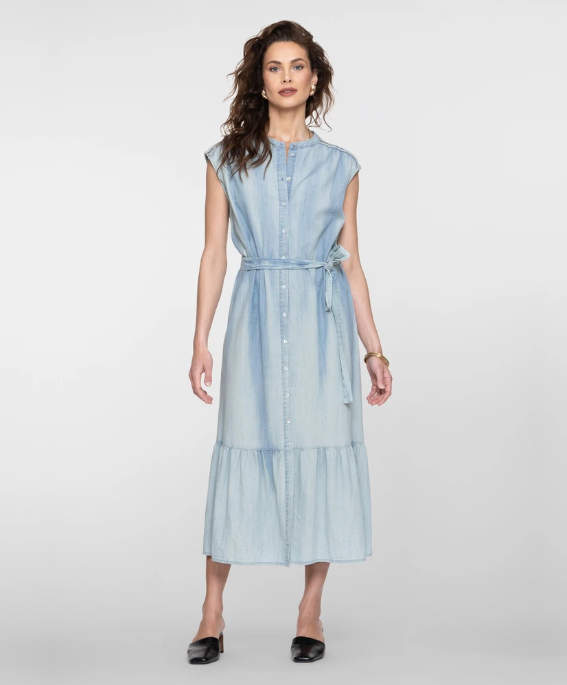 Geisha Midi Jurk Denim