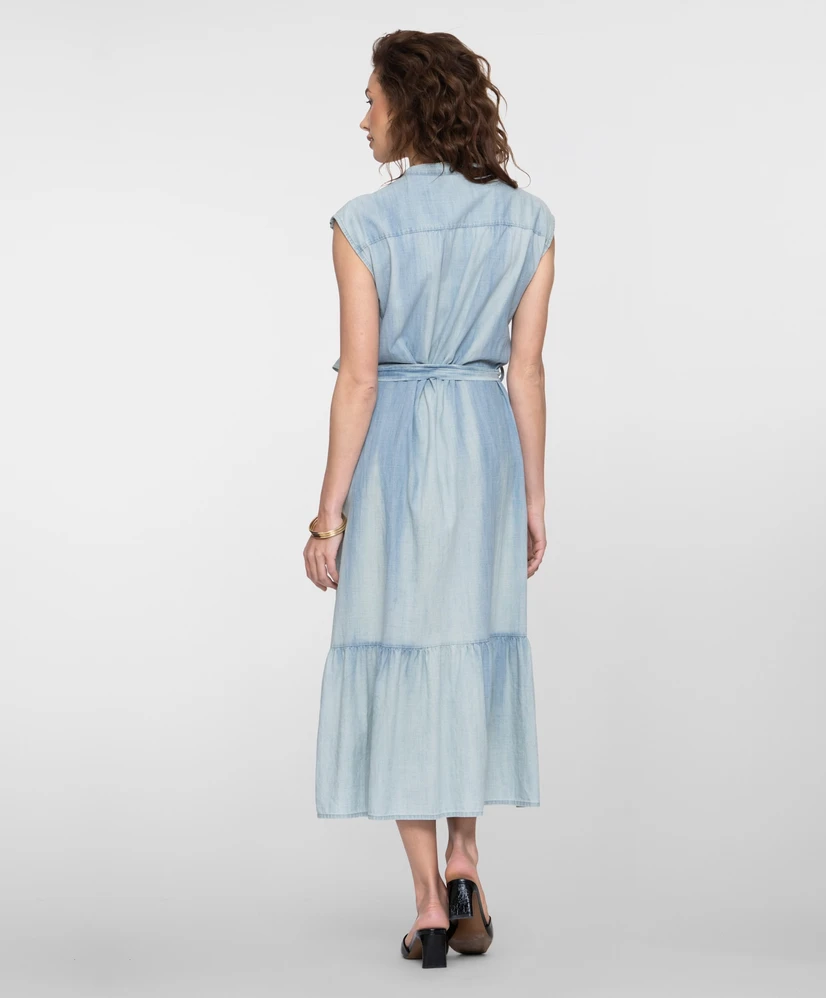 Geisha Midi Jurk Denim