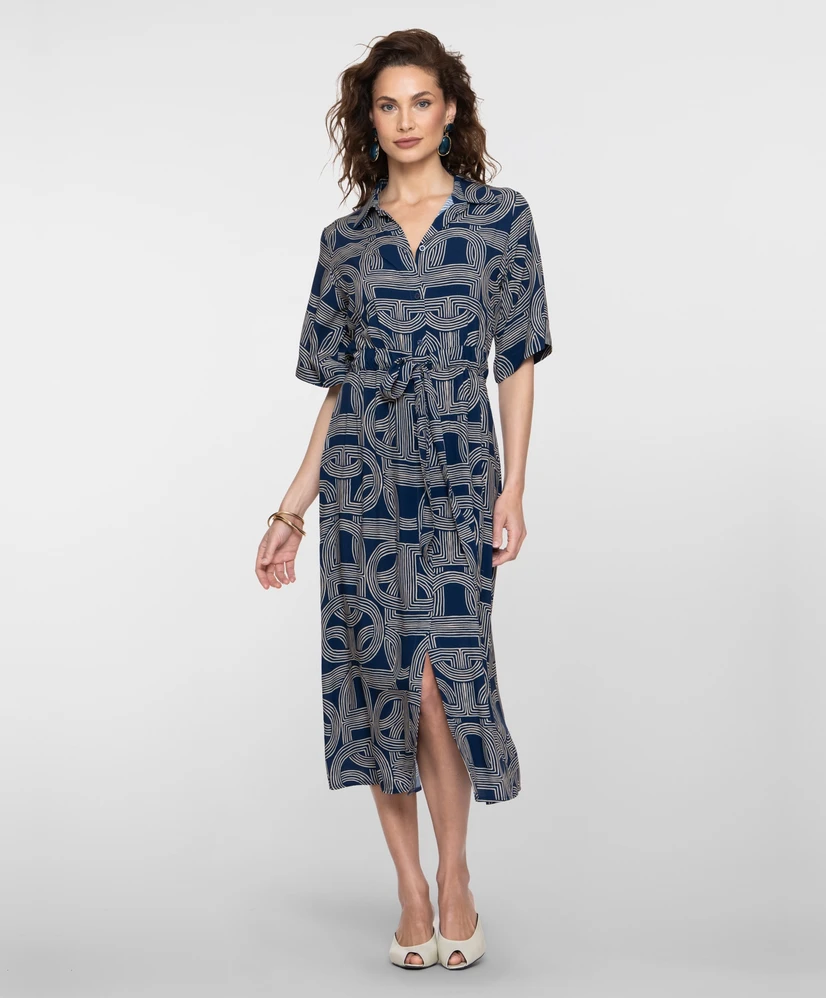 Geisha Midi Jurk Road