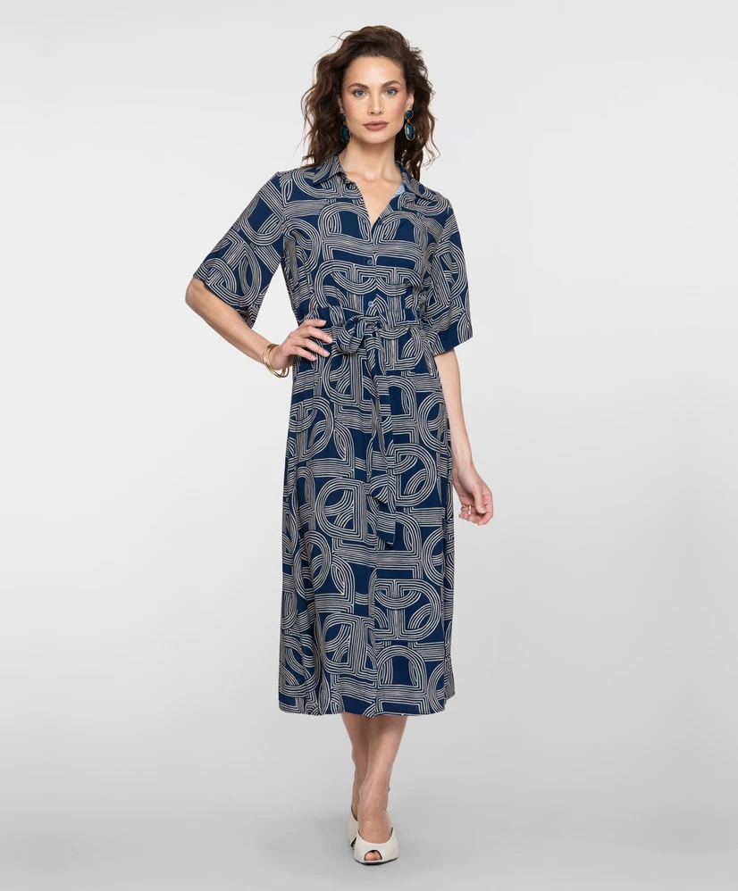 Geisha Midi Jurk Road