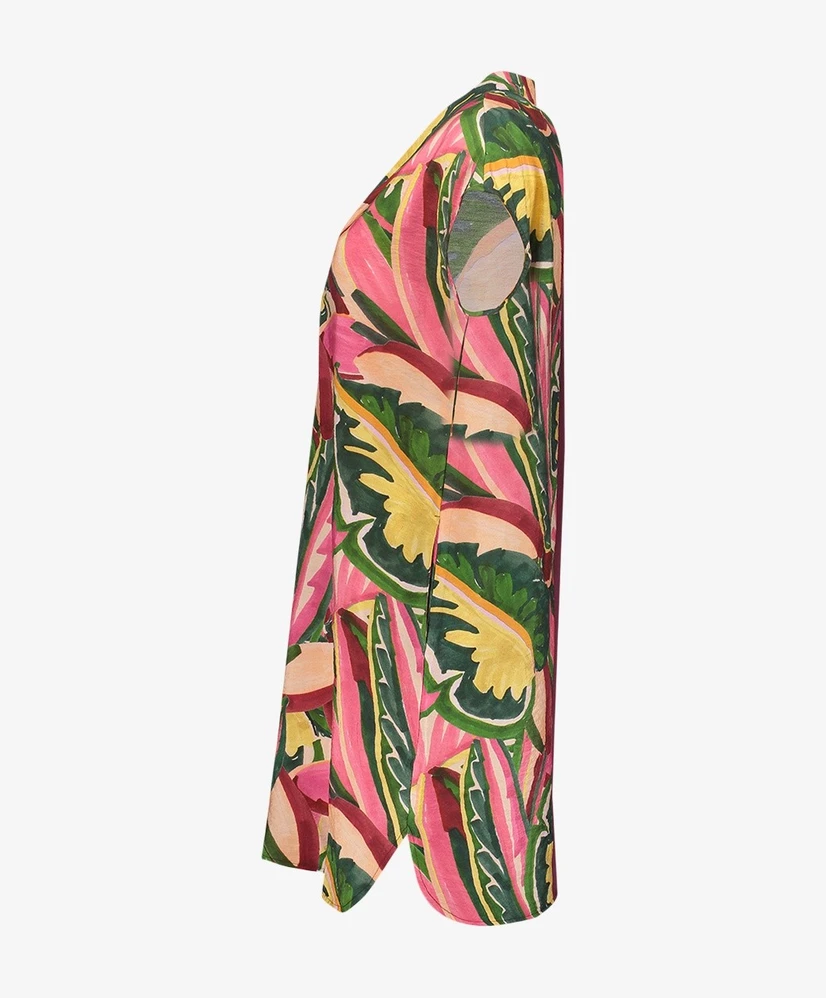 Geisha Midi Jurk Tropical Print