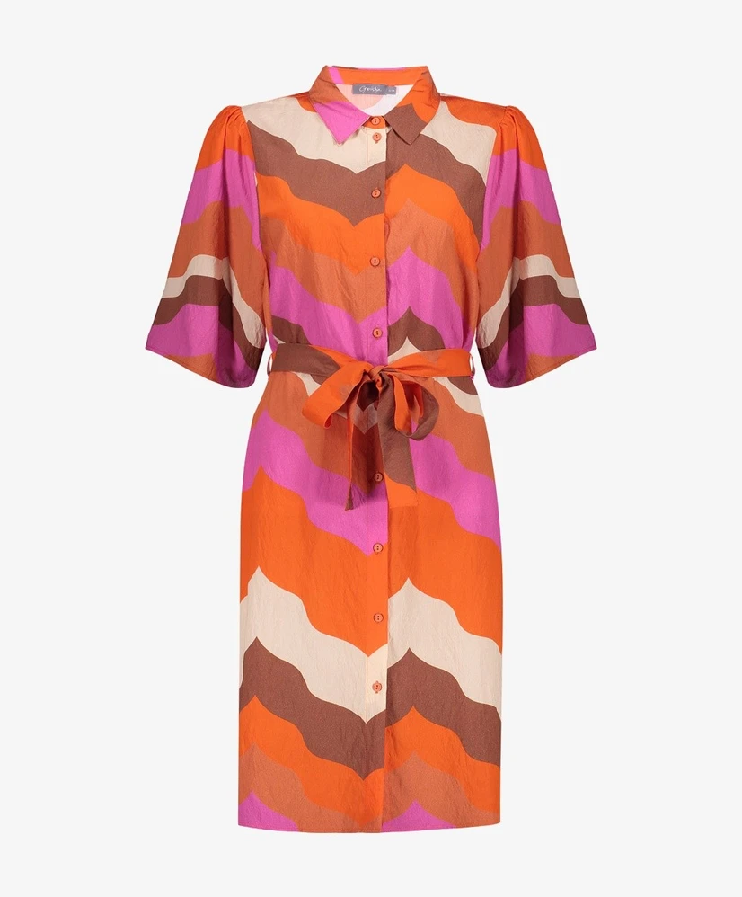 Geisha Midi Jurk Wavy