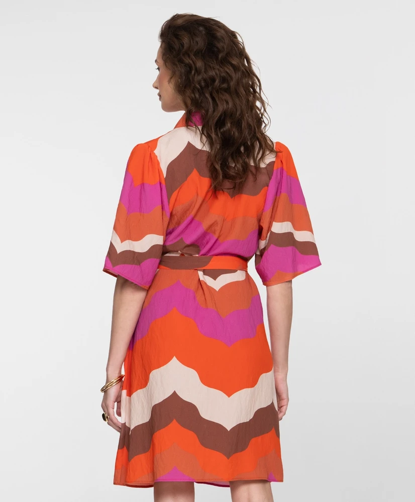 Geisha Midi Jurk Wavy