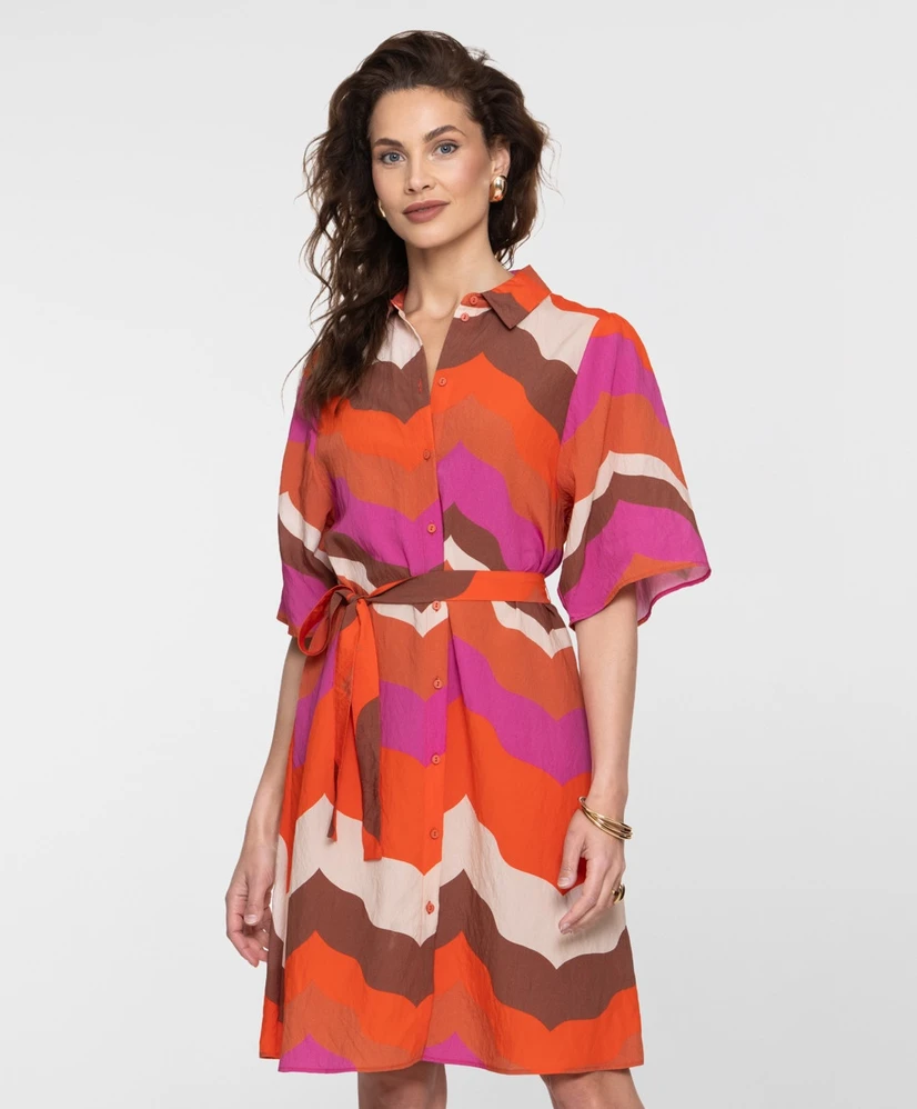 Geisha Midi Jurk Wavy