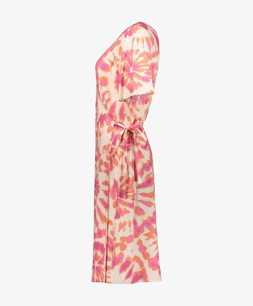 Geisha Midi Omslagjurk Dye Print