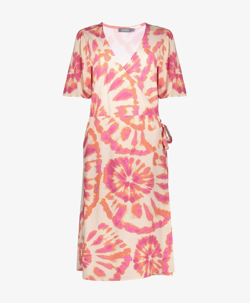 Geisha Midi Omslagjurk Dye Print