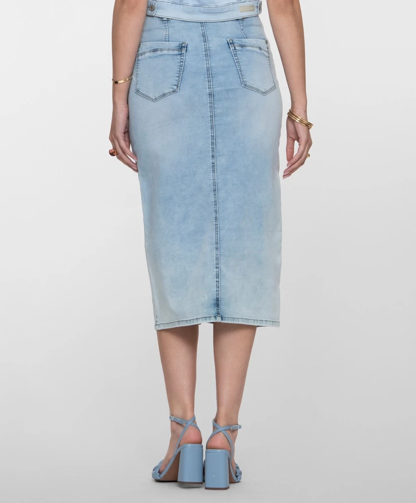 Geisha Midi Rok Uni Jeans