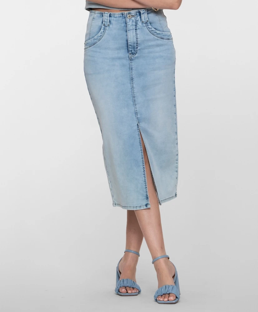 Geisha Midi Rok Uni Jeans