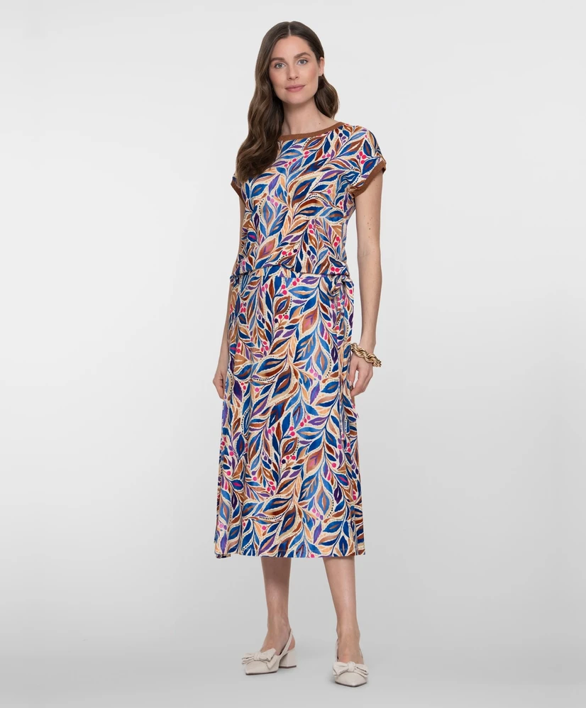 Geisha Midi Rok Uni Skirt long jersey AOP