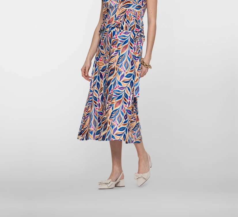 Geisha Midi Rok Uni Skirt long jersey AOP