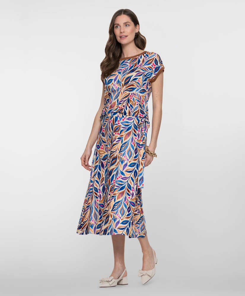 Geisha Midi Rok Uni Skirt long jersey AOP