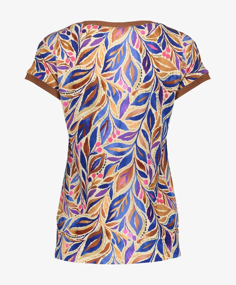 Geisha T-shirt Rib Jersey Allover Print